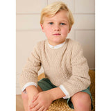Wave Knit Jumper in Beige (3-10yrs)