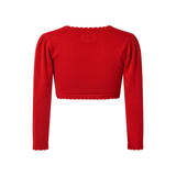 Red Scalloped Trim Bolero