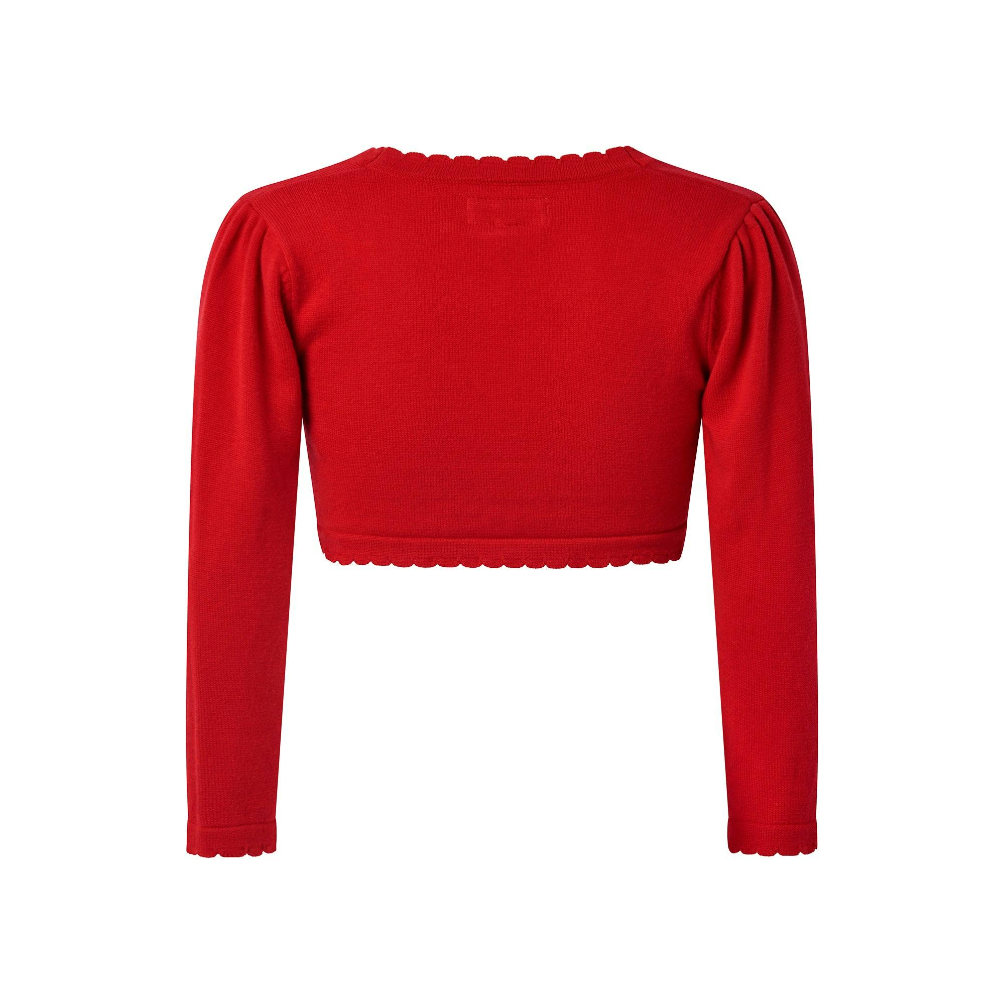Red Scalloped Trim Bolero