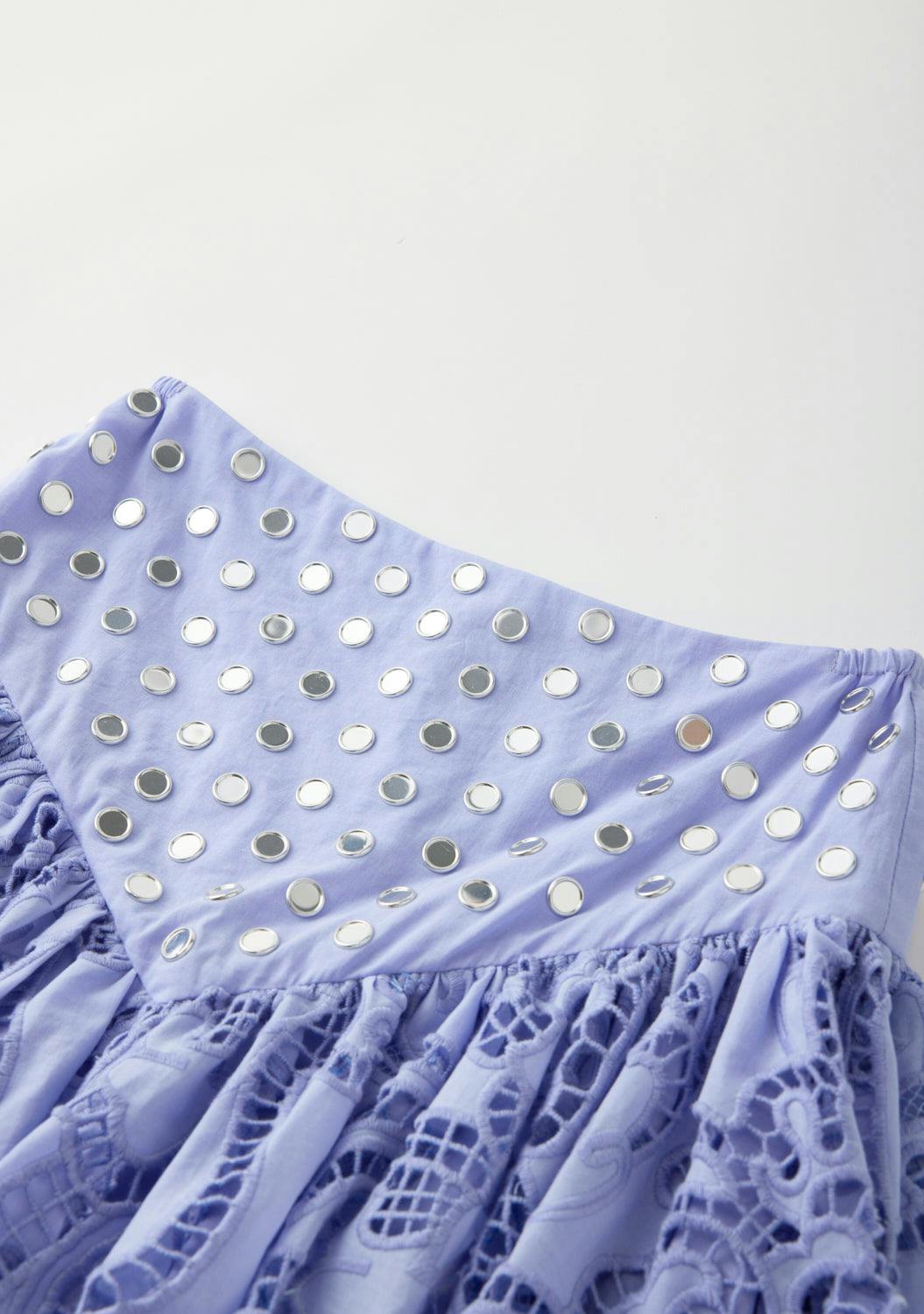 Luciana Embroidered Bubble Mini Skirt