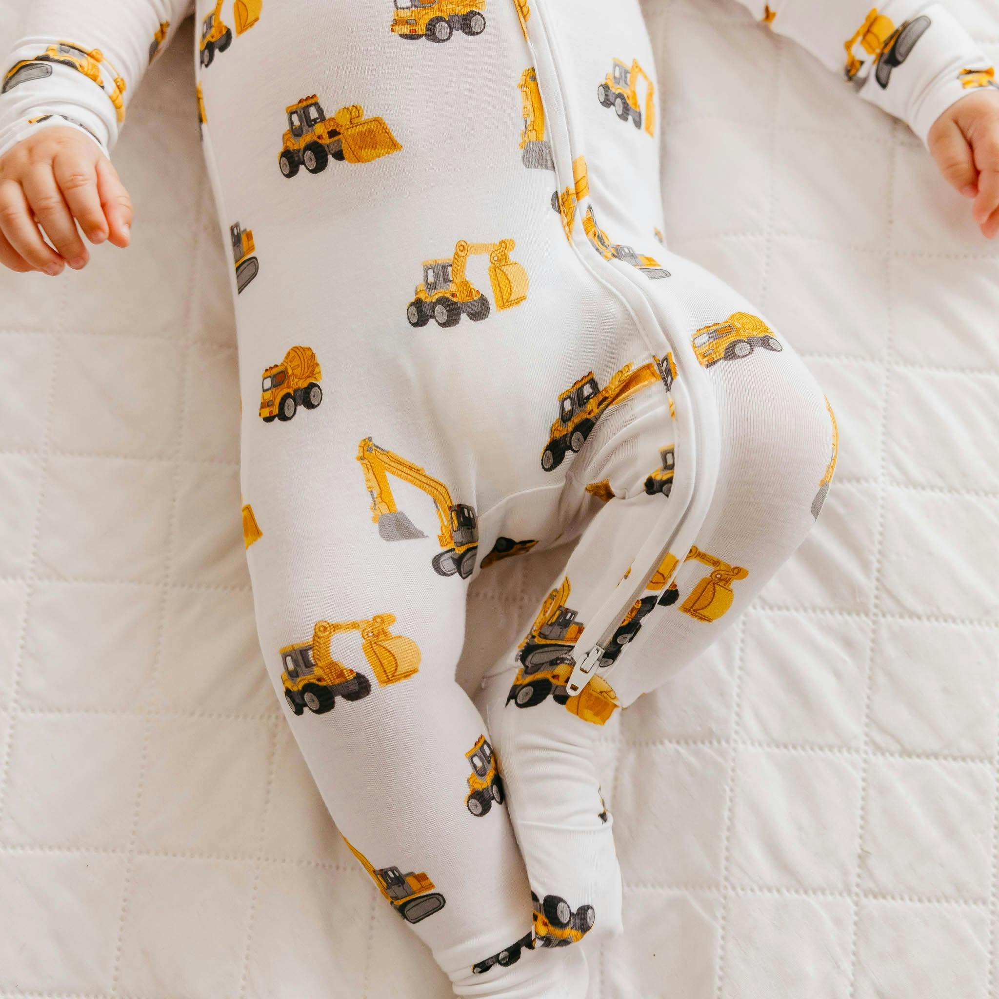 Bamboo Convertible Zip-Up Footie Pajama - Dozer