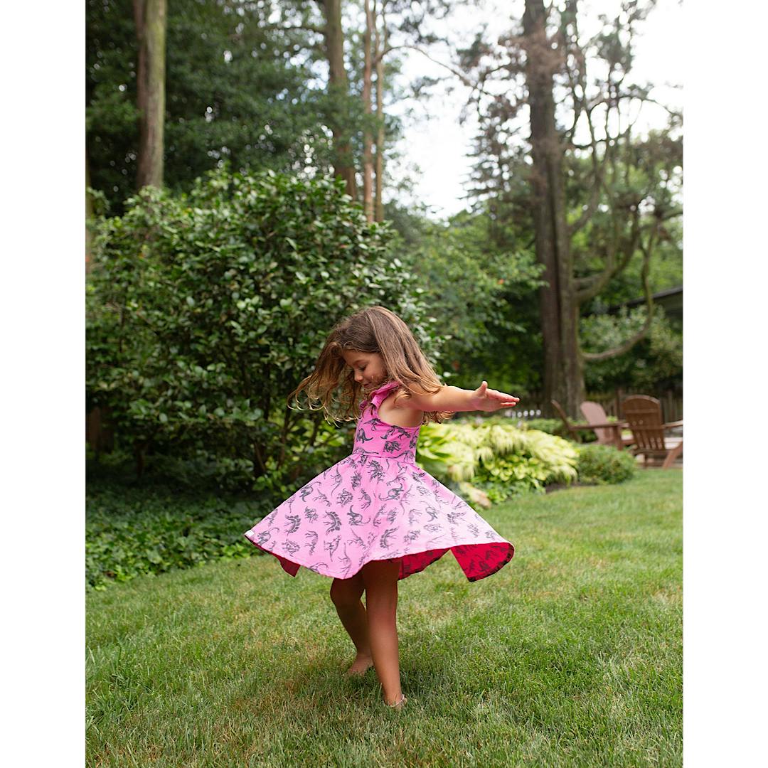 Ruffle Sleeve Racer Back Dress