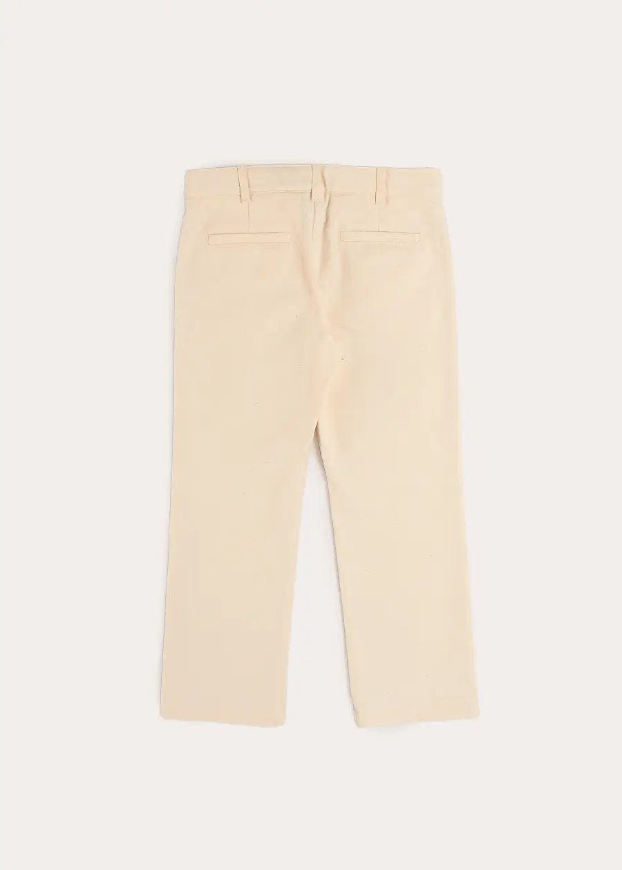 Plain Chino Trousers in Cream (4-10yrs)