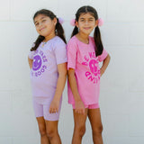 Happy Face "BE HAPPY" Message T-Shirt and Short Set Kids