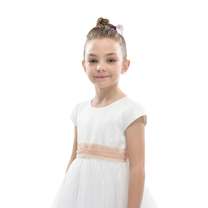 White Satin Ribbon Dress