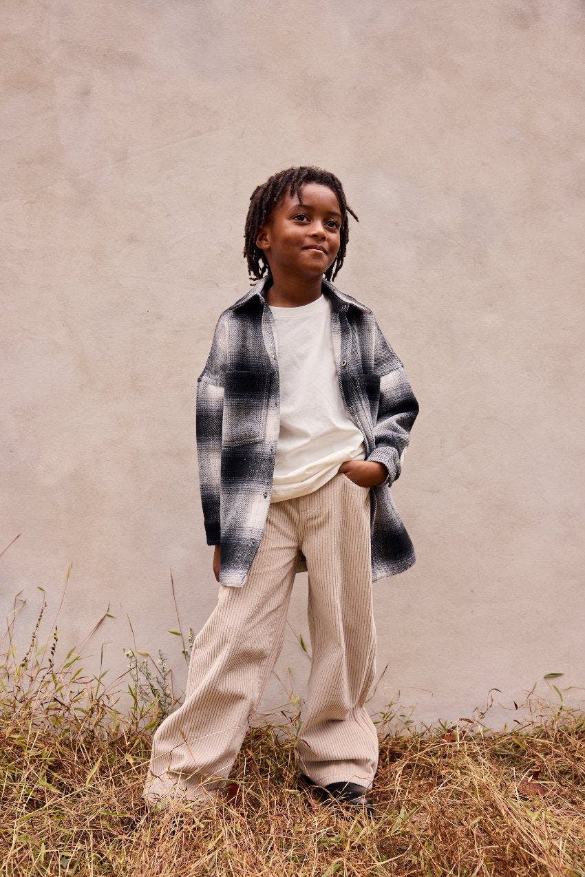 Organic Cotton Corduroy Wide Leg Pant