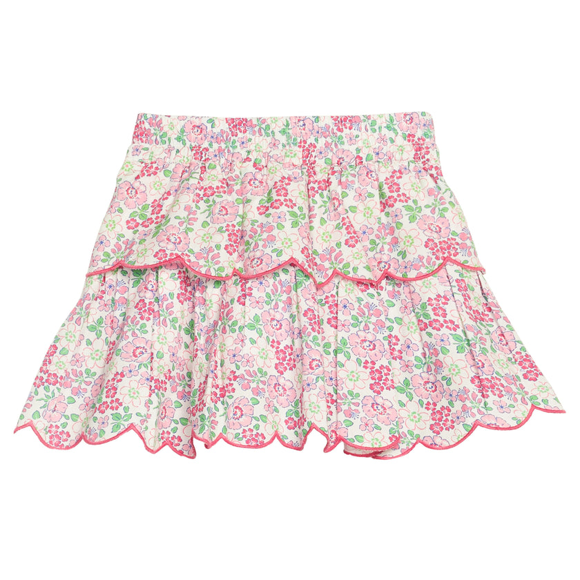 Two Tiered Skort - Pink Bloomsbury Blossoms