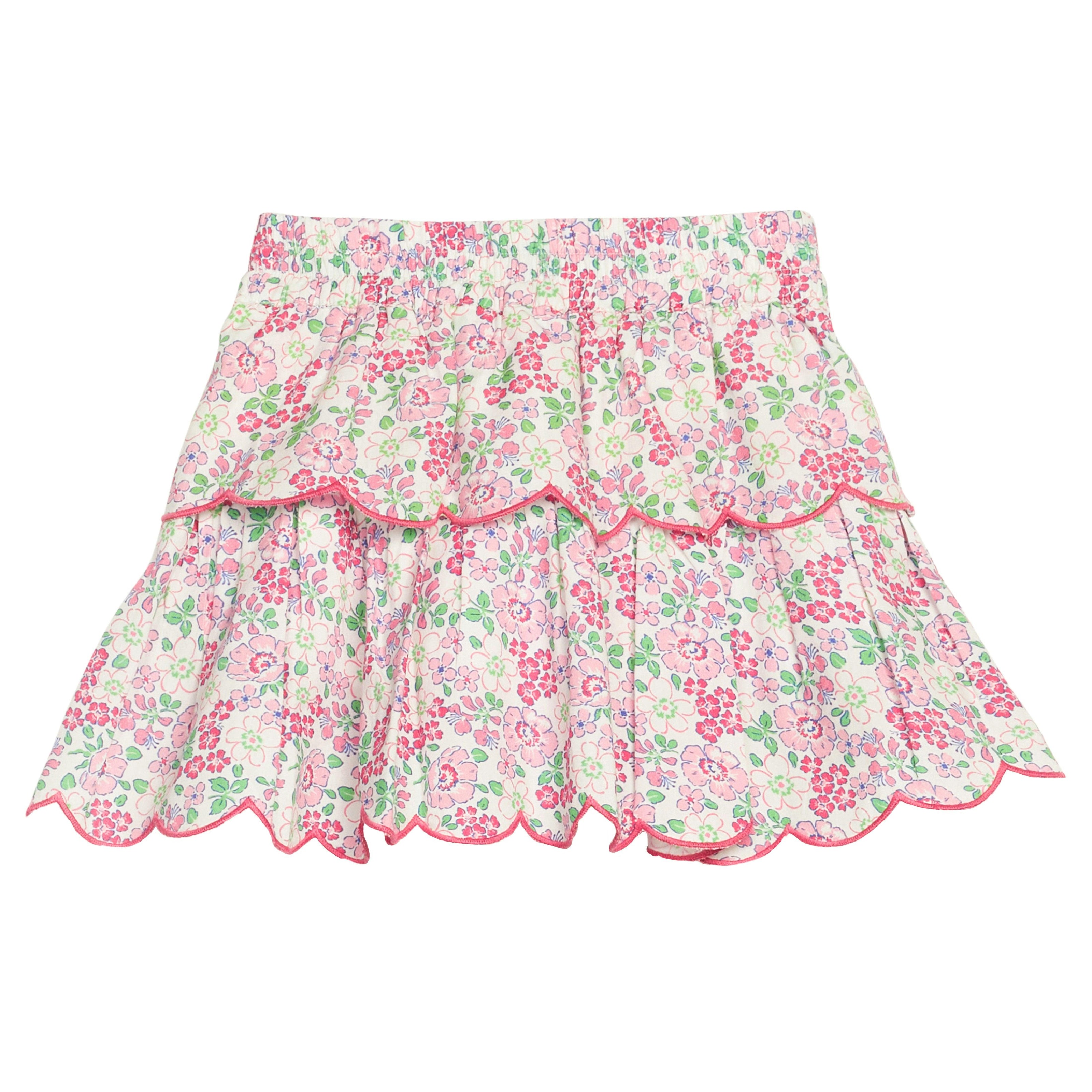 Two Tiered Skort - Pink Bloomsbury Blossoms