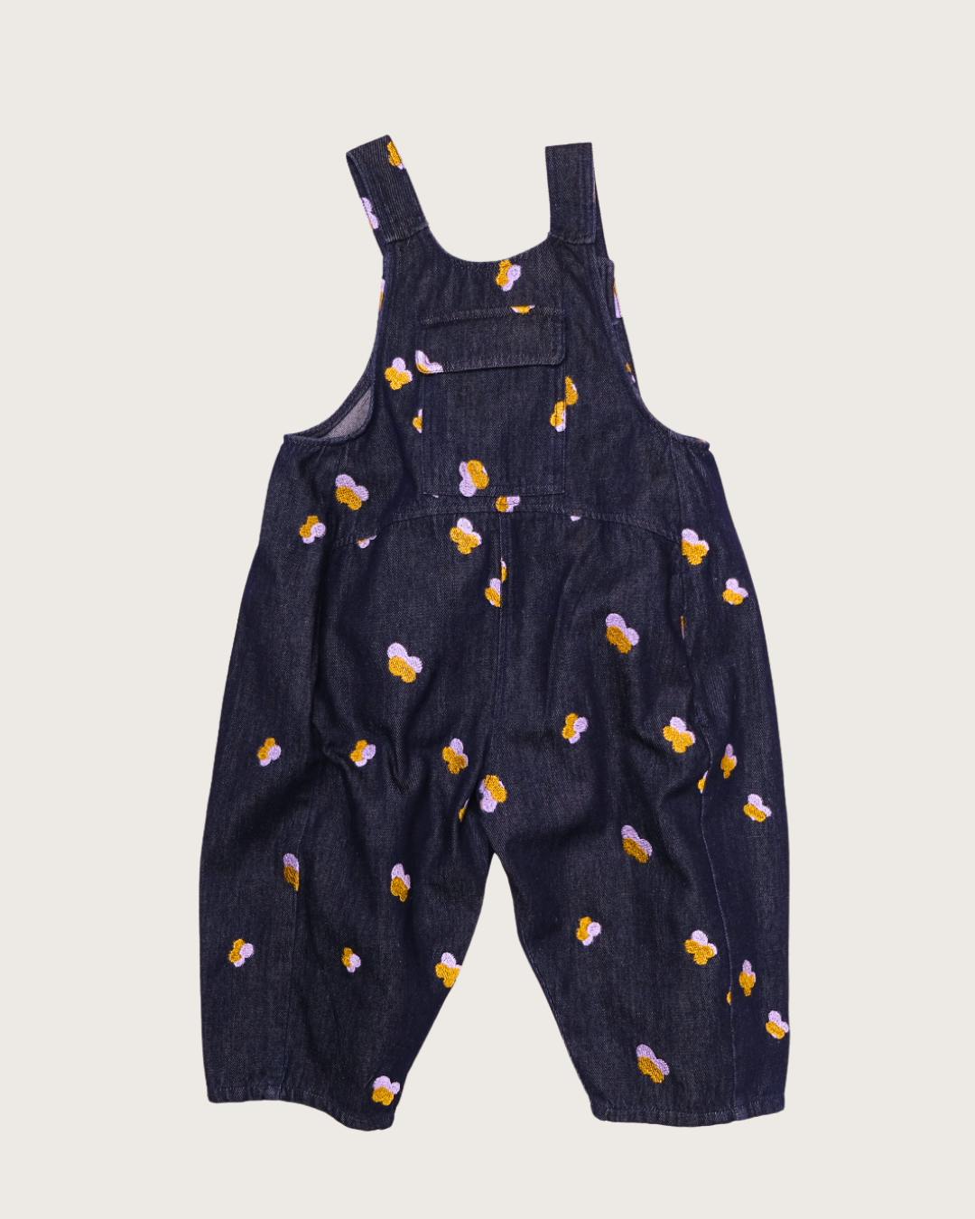 Kai Embroidered Denim Dungarees