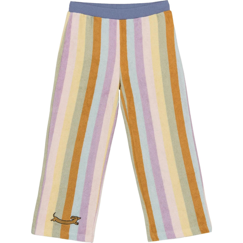children's terry culotte pants - sunset stripes