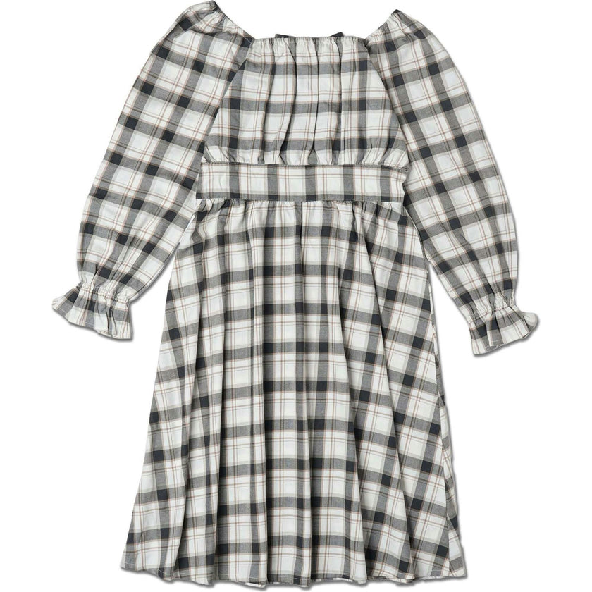 Organic Long Sleeve Ruffle Dress