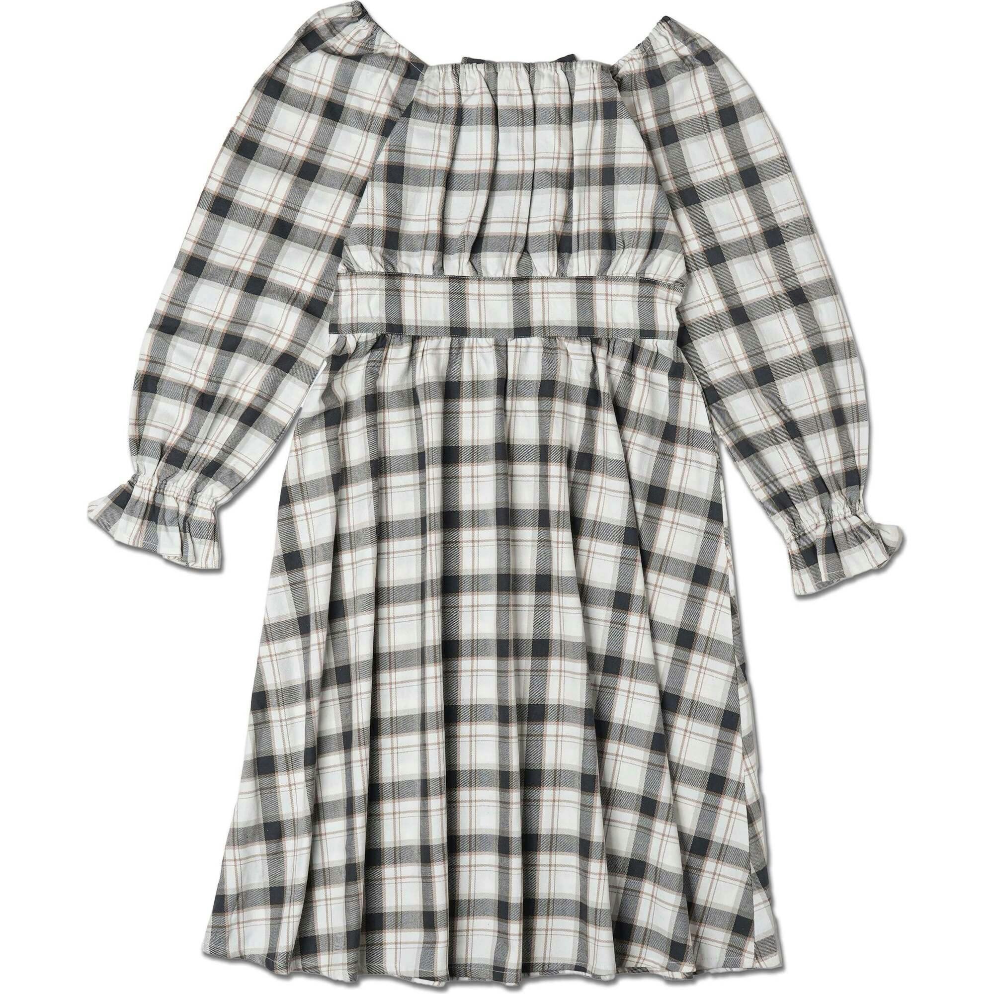 Organic Long Sleeve Ruffle Dress