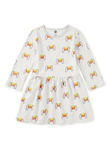 Long Sleeve Skirted Dress, Candy Corn Dog