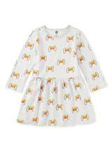 Long Sleeve Skirted Dress, Candy Corn Dog