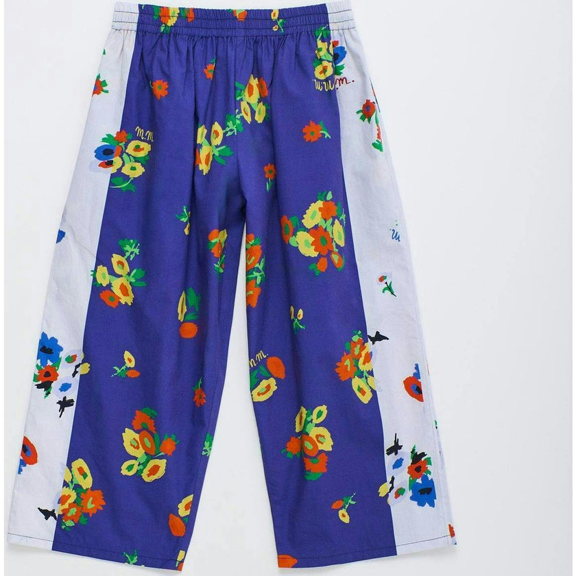 BLOSSOM PATCHWORK PANTS BLUE