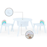 Fantasy Fields by Teamson Kids - Rainbow Fishnet Play Table & Chairs Kids Furniture
