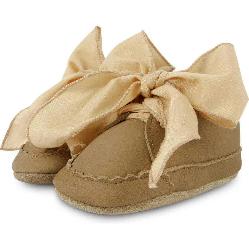 Lonny Chiffon Bow Small Wavy Edge Nubuck Shoes