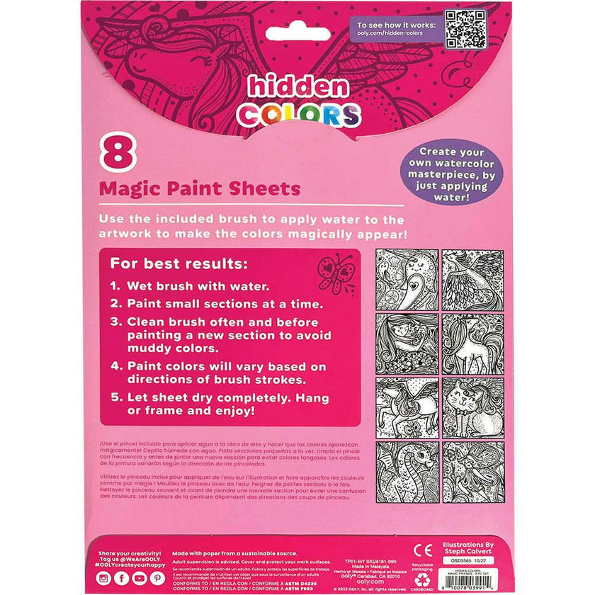 Hidden Colors Magic Paint Sheets - Magic Friends