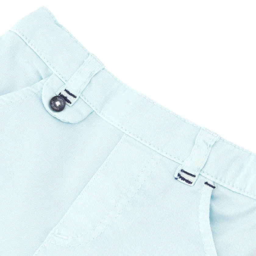 TARTINE ET CHOCOLAT Classic Stretch Cotton Baby Trousers - Aqua