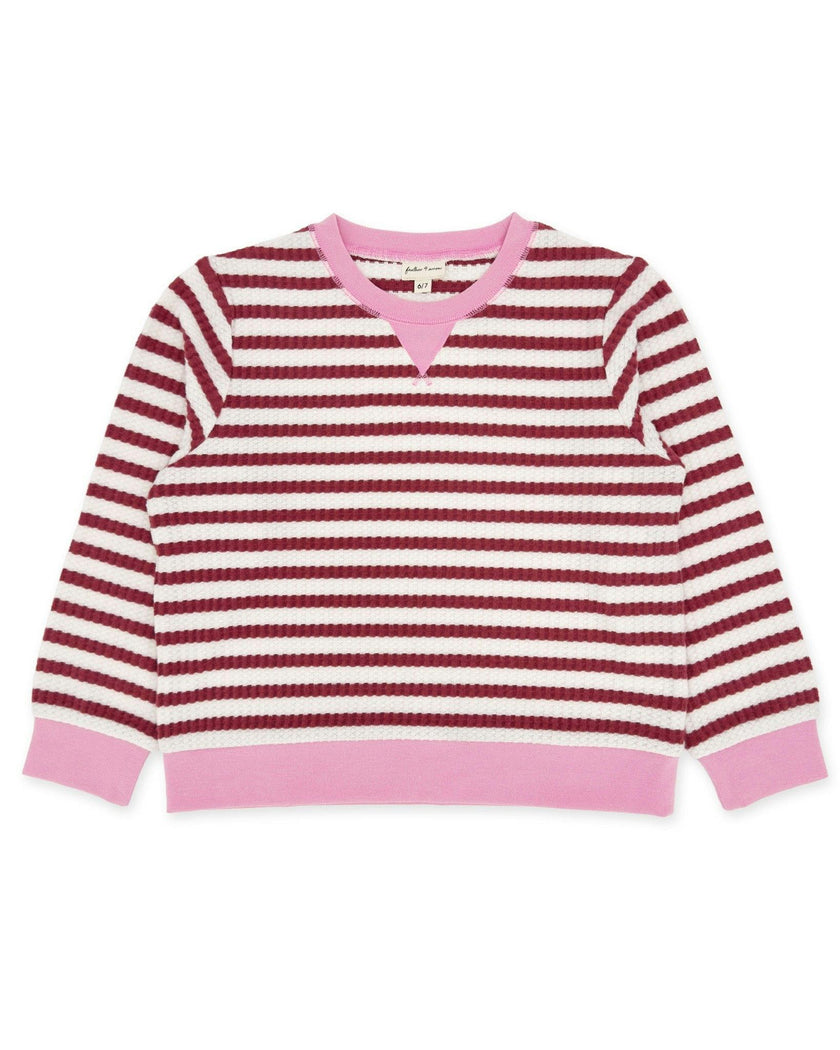Scout Stripe Top - Mystic Maroon Thermal