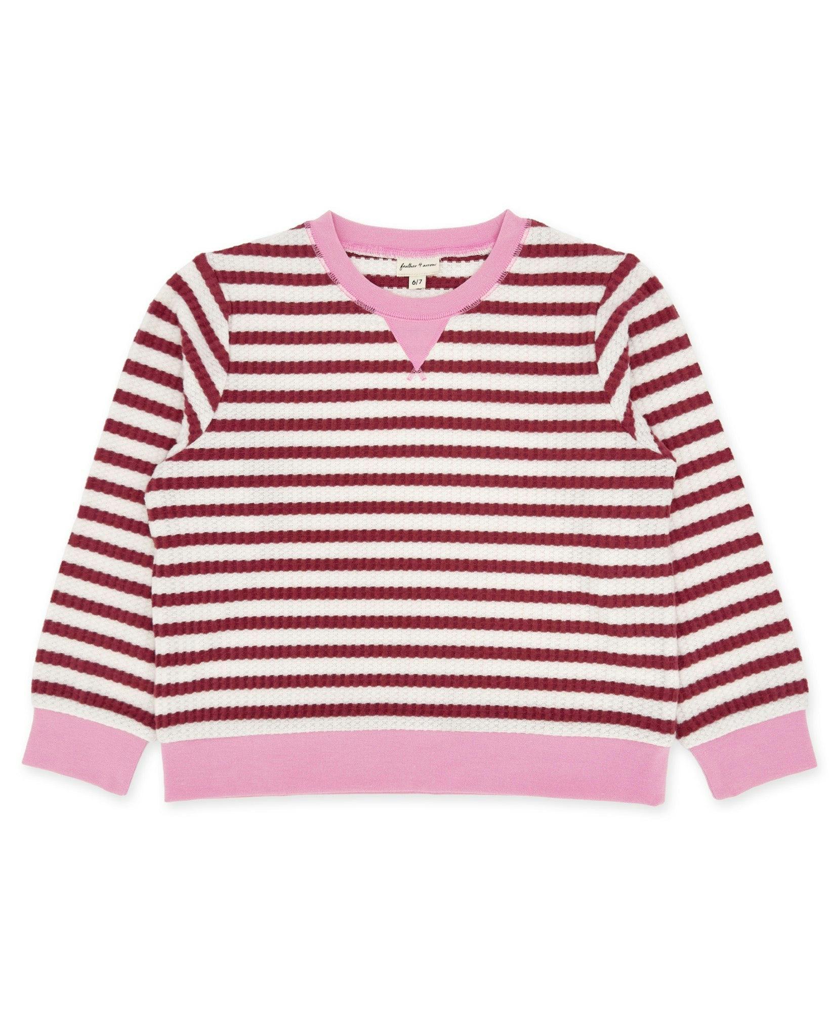 Scout Stripe Top - Mystic Maroon Thermal