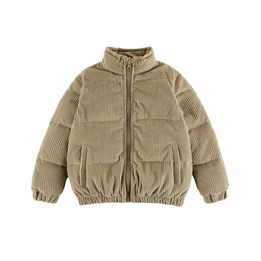 Jo High Neck Puffer 2-Pocket Zipper Down Jacket