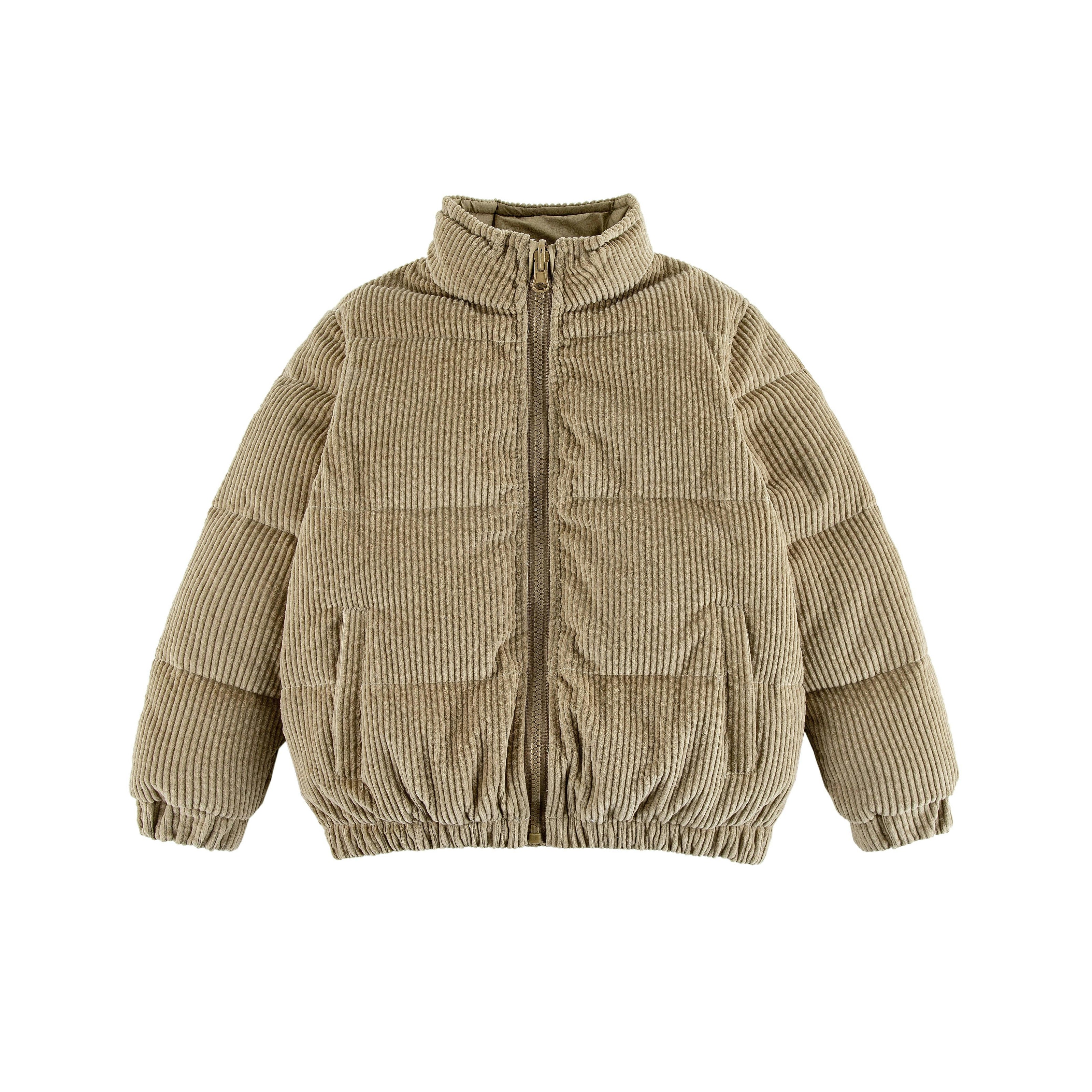 Jo High Neck Puffer 2-Pocket Zipper Down Jacket