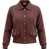 Cropped Cotton Bomber Jacket