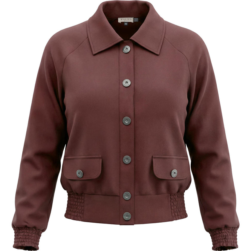 Cropped Cotton Bomber Jacket