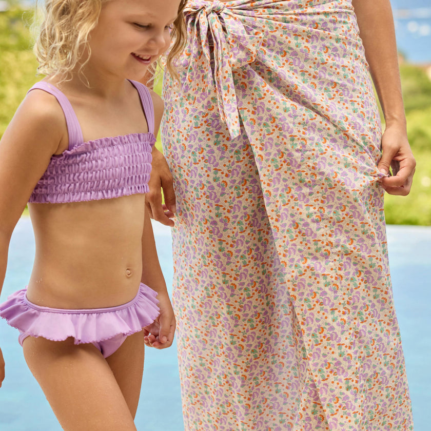 girls orchid smocked bikini
