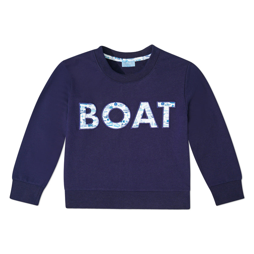 Boats Kids Crewneck Sweatshirt
