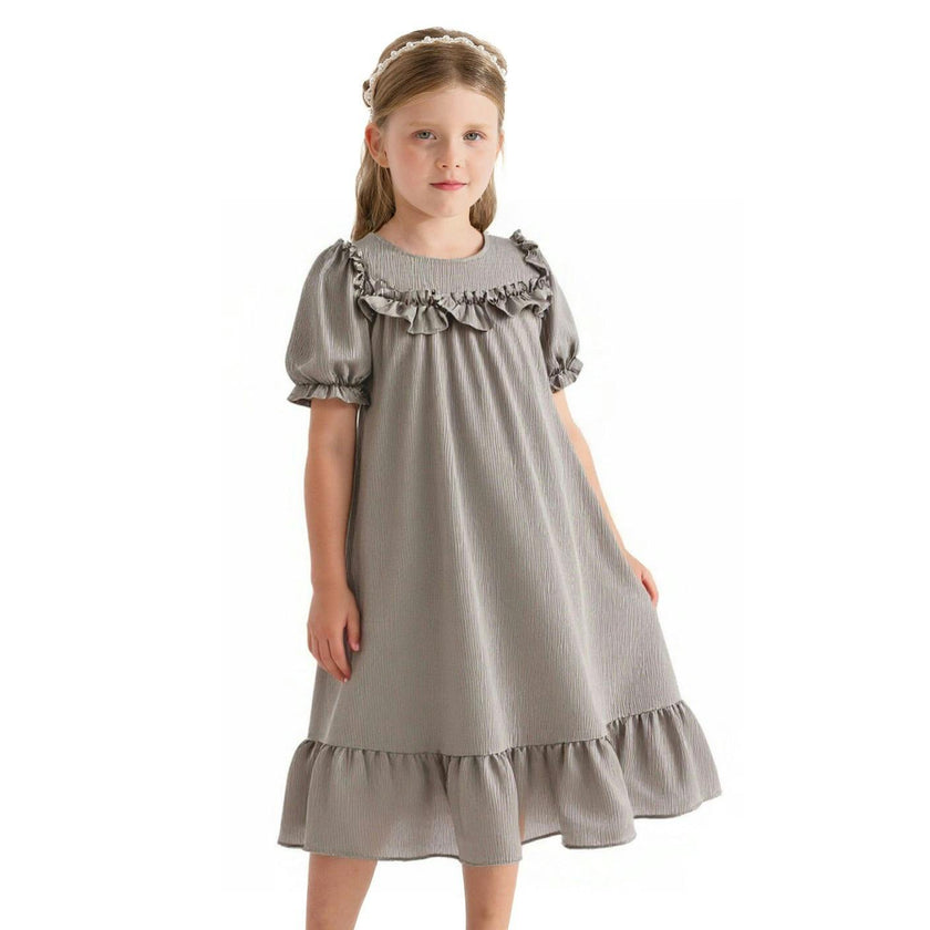 Gray Ruffle Berlin Dress