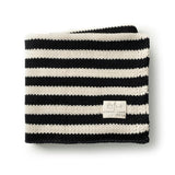 Iconic Stripe Knit Baby Blanket - Black