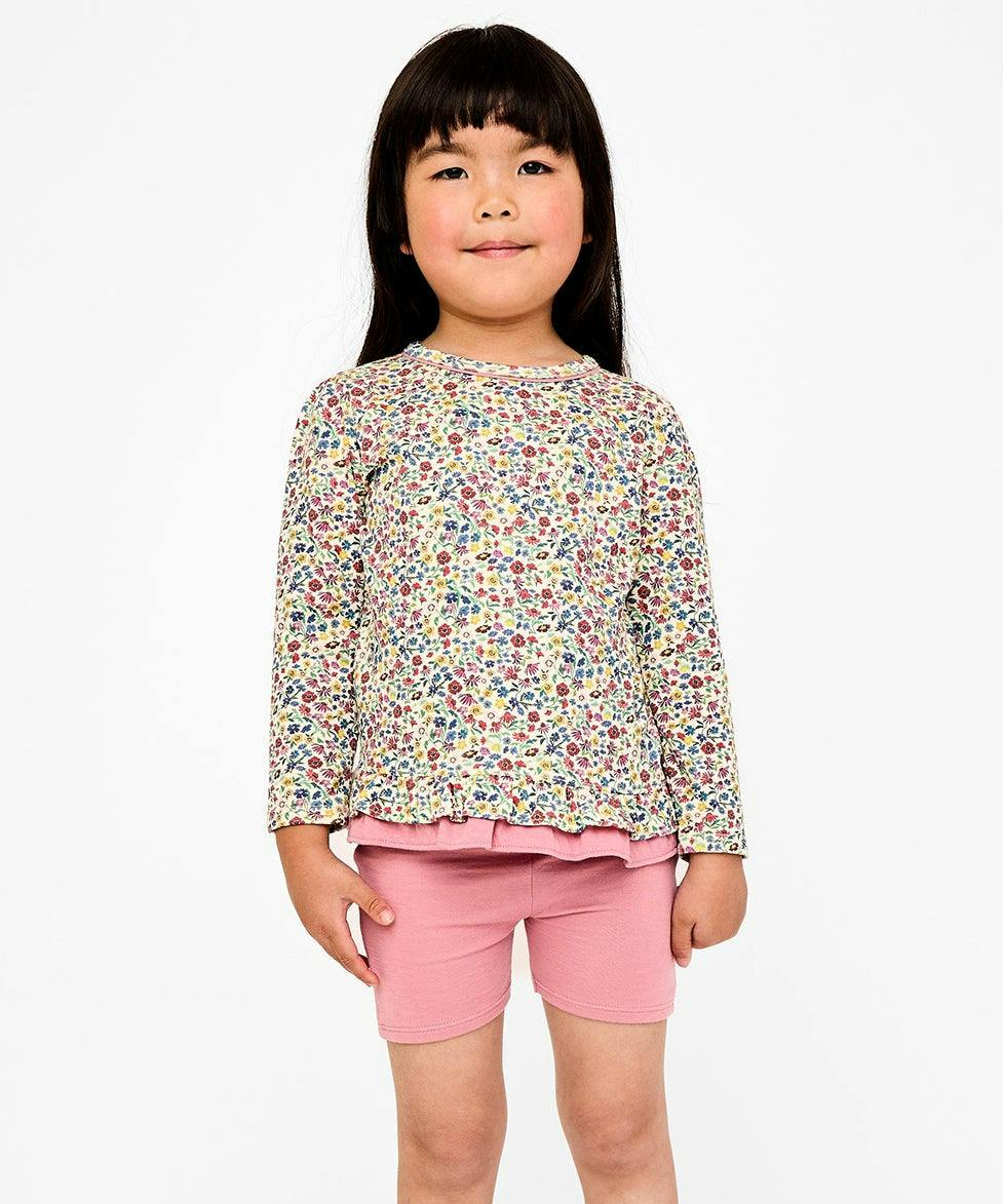 Edwina T-Shirt, Burgundy Coneflower Floral
