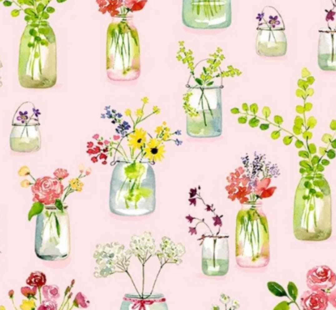 Cross Back Dress in Pink Plants