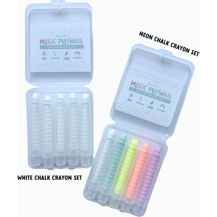 Dustless Chalk Crayons + Magnetic Holder Bundle for Magic Playwall
