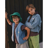 children's merino wool vest - ice blue