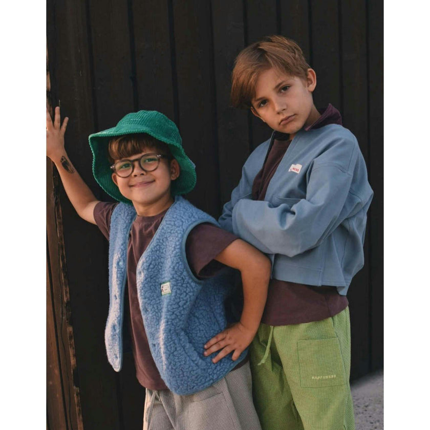 children's merino wool vest - ice blue