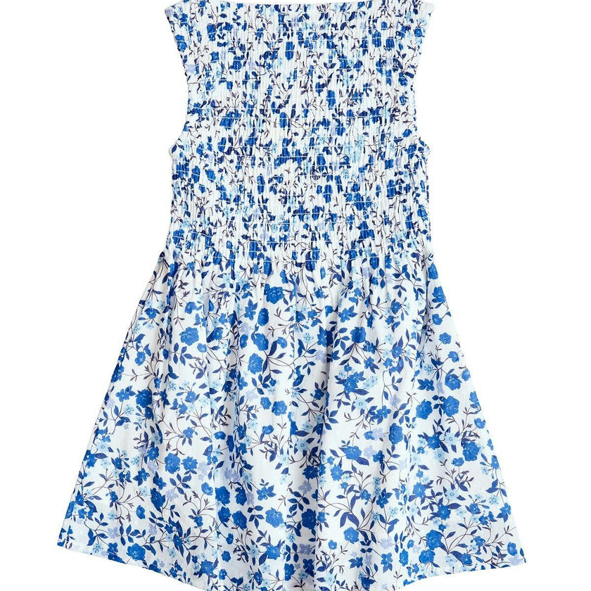 Mini Ana Dress in Ditsy Cobalt Floral