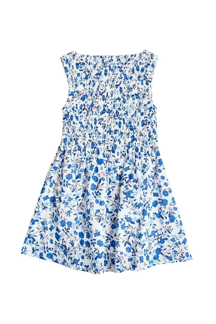 Mini Ana Dress in Ditsy Cobalt Floral
