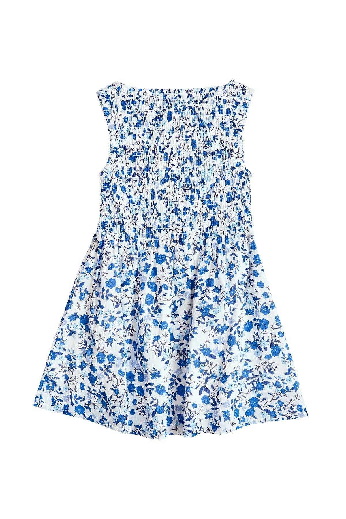 Mini Ana Dress in Ditsy Cobalt Floral