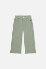 Stretch Corduroy Wide Leg Pants Pale Turquoise