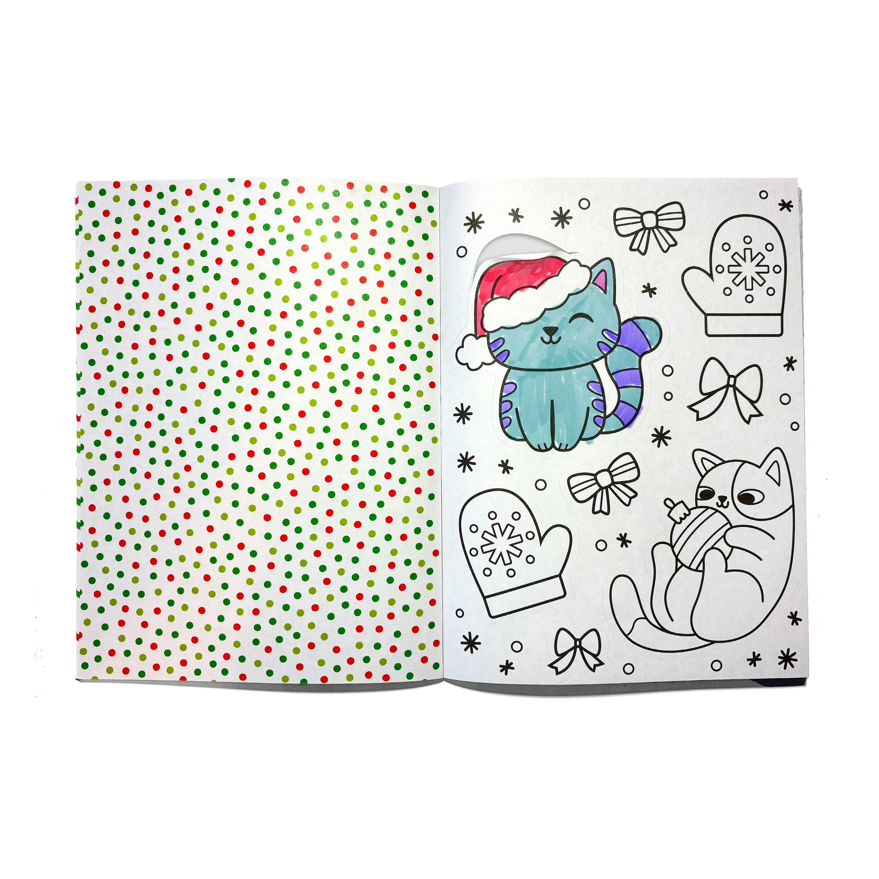 Stickiville Color-In' Sticker Book - Jolly Cheer Doodles - 400+ Stickers
