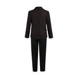 Burgundy Alexander Checked Pattern Blazer Suit Set