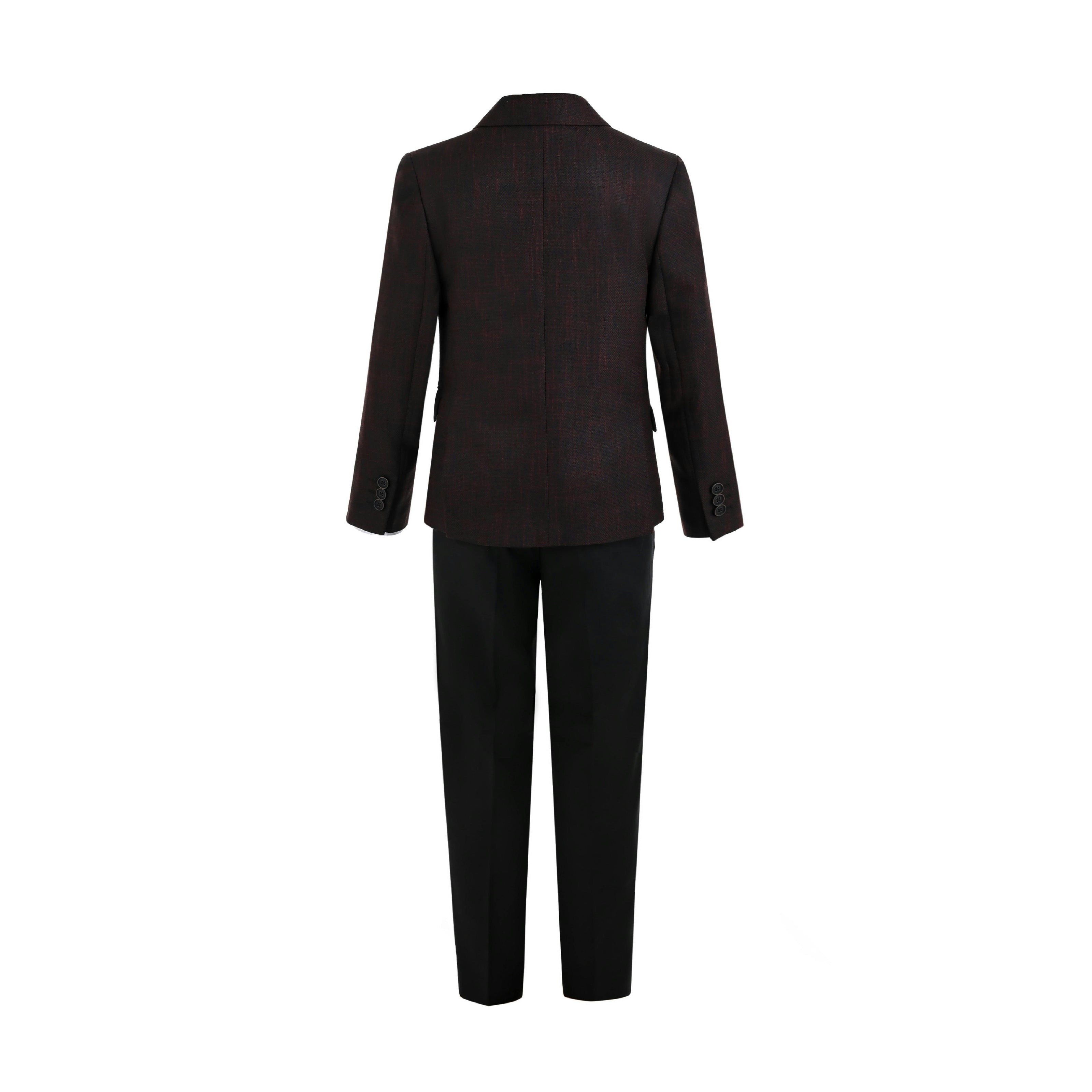Burgundy Alexander Checked Pattern Blazer Suit Set
