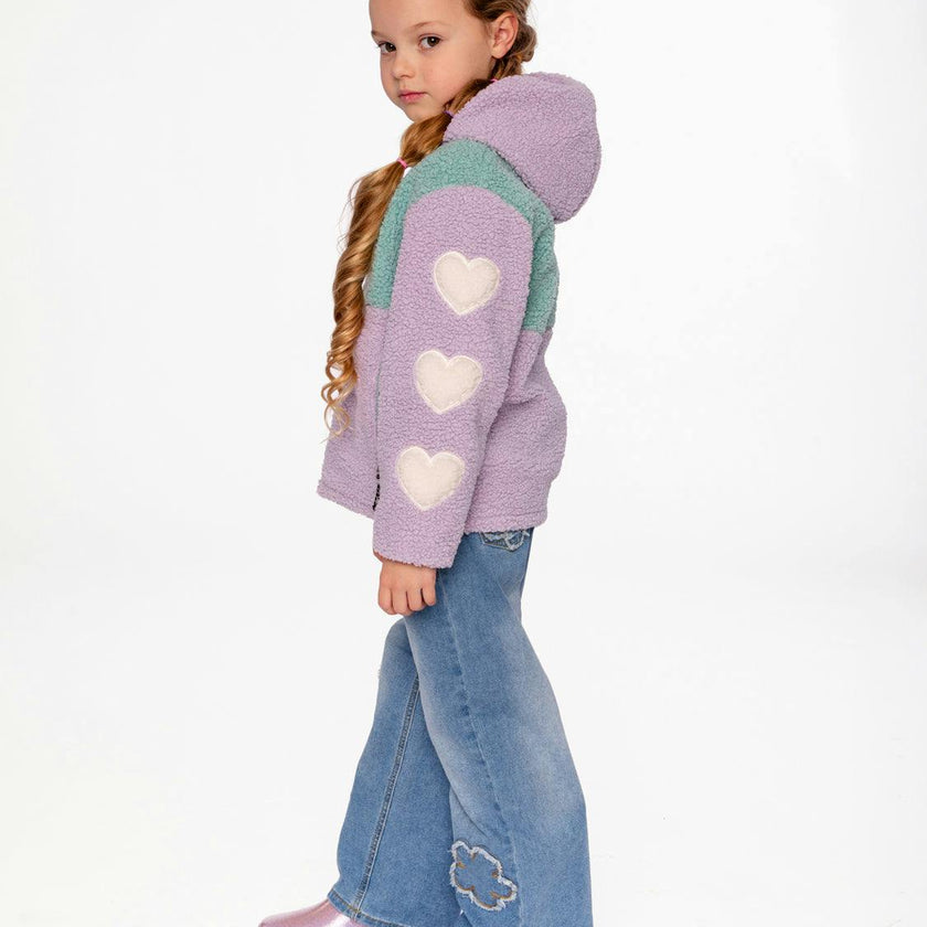 Reversible Mid-Season Jacket Pale Blue-Grey And Mauve