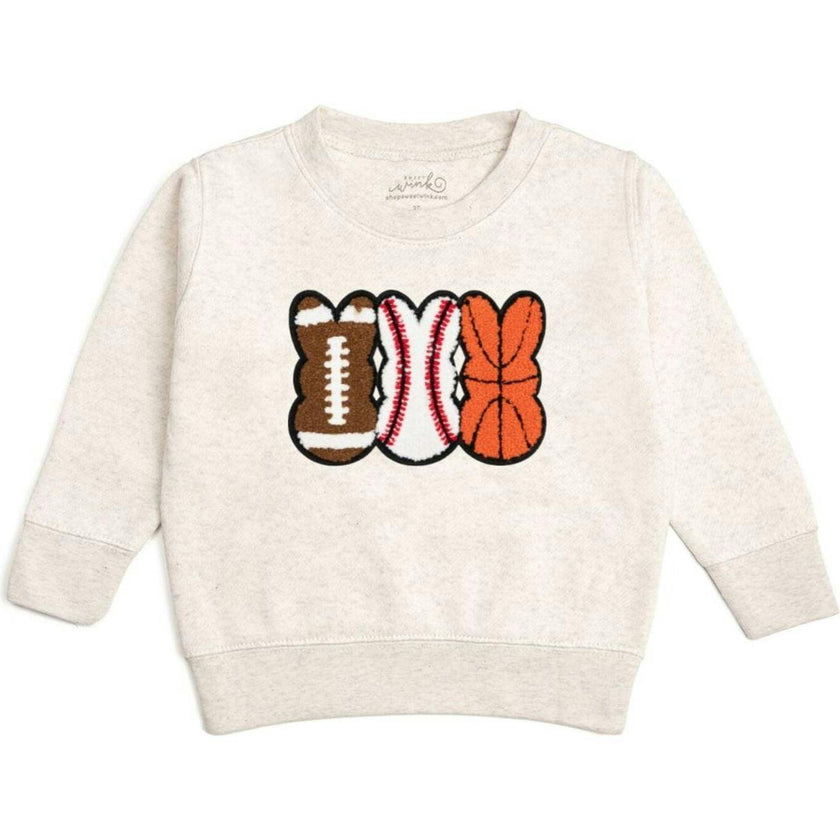 Sports Peeps Patch Easter Sweatshirt - Natural Heather