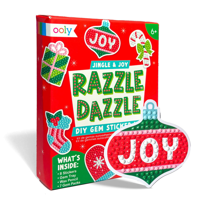 Razzle Dazzle Mini DIY Gem Sticker Kit - Jingle & Joy - 8 Stickers