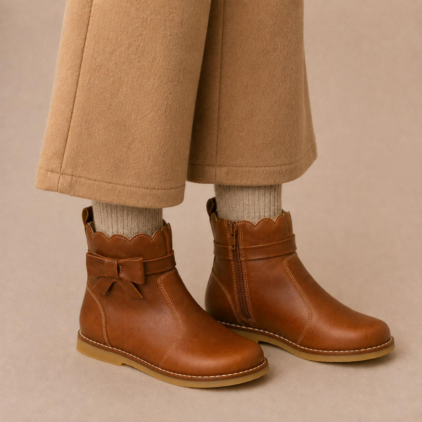 Cellia Bootie | Brown Leather