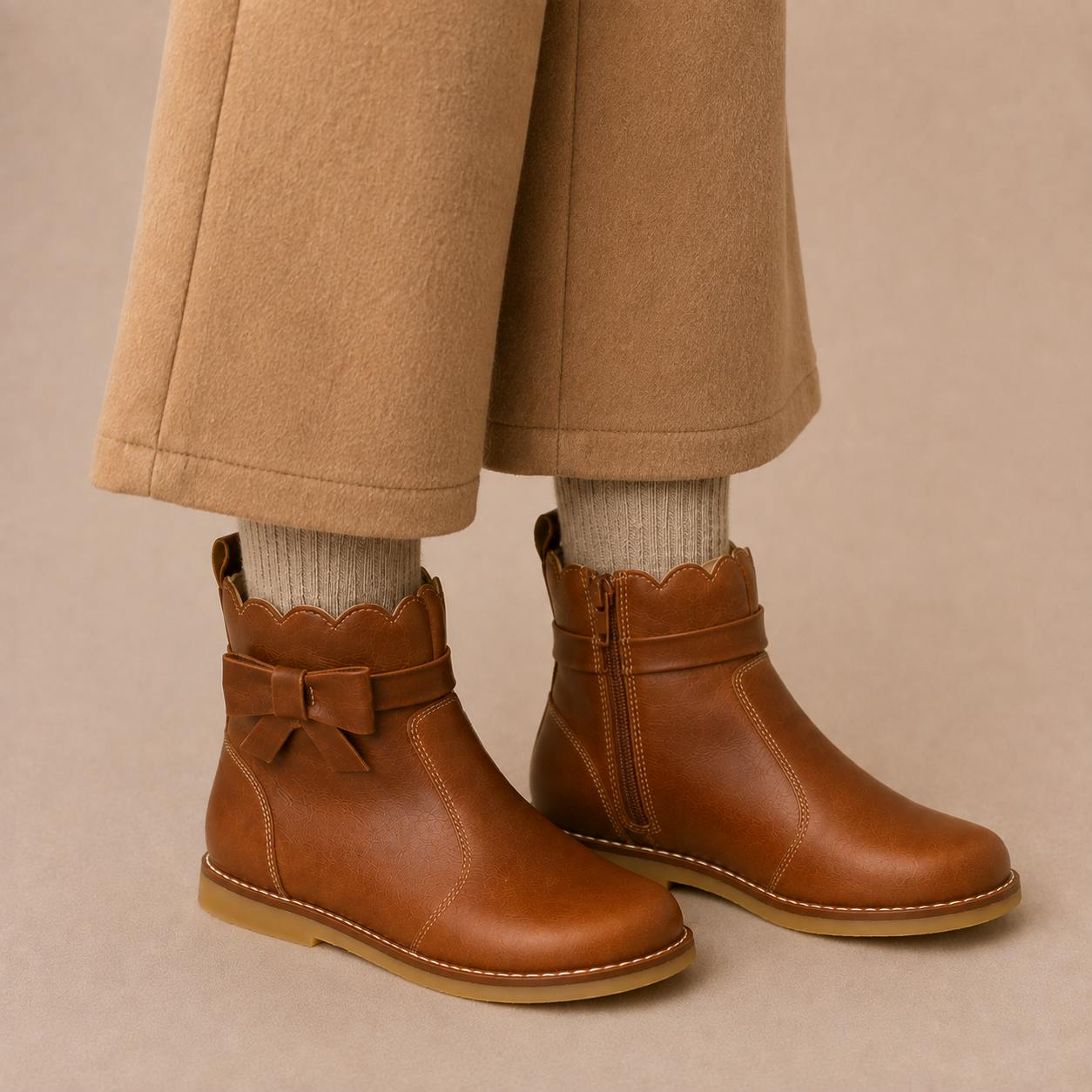 Cellia Bootie | Brown Leather